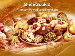 Delicious christmas cookie holidays powerpoint templates and powerpoint backgrounds 0211