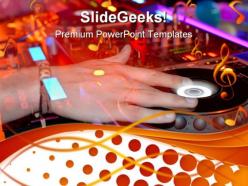 Djs hand music powerpoint templates and powerpoint backgrounds 0311