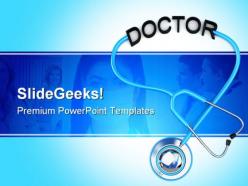 Doctor stethoscope medical powerpoint background and template 1210