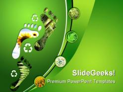 Environmental footprints nature powerpoint templates and powerpoint backgrounds 0211