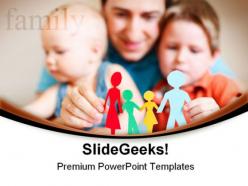 Father and children family powerpoint templates and powerpoint backgrounds 0511