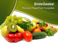 Fruits and vegetables food powerpoint backgrounds and templates 1210