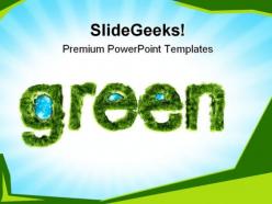 Global green environment powerpoint templates and powerpoint backgrounds 0611