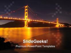 Golden gate bridge beauty powerpoint templates and powerpoint backgrounds 0211