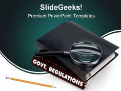 Government regulations education powerpoint backgrounds and templates 1210