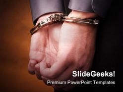 Handcuffs people powerpoint backgrounds and templates 1210