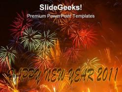 Happy new year 2011 festival powerpoint background and template 1210