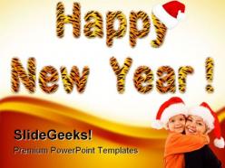 Happy new year 2011 festival powerpoint backgrounds and templates 1210