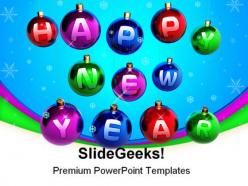 Happy new year festival powerpoint backgrounds and templates 0111