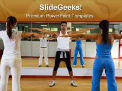 Health club people powerpoint backgrounds and templates 1210