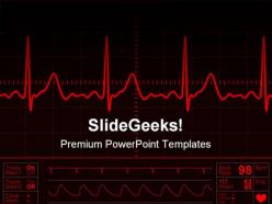 Heart monitor screen medical powerpoint templates and powerpoint backgrounds 0711