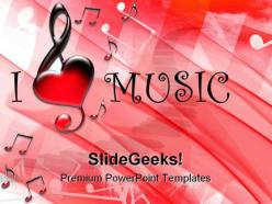 I love music symbol powerpoint backgrounds and templates 1210