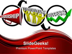 Leadership and teamwork people powerpoint background and template 1210