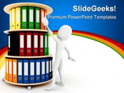 Man trying to grab education powerpoint templates and powerpoint backgrounds 0211