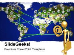 Map internet powerpoint backgrounds and templates 1210