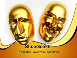 Mask entertainment powerpoint backgrounds and templates 0111