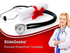 Medical diploma education powerpoint templates and powerpoint backgrounds 0511