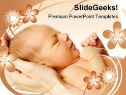 New born baby family powerpoint backgrounds and templates 1210