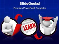 Online education internet powerpoint backgrounds and templates 1210