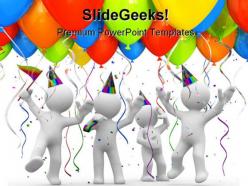 Party balloons holidays powerpoint backgrounds and templates 1210