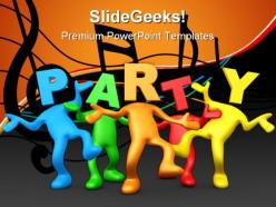 Party people lifestyle powerpoint templates and powerpoint backgrounds 0611