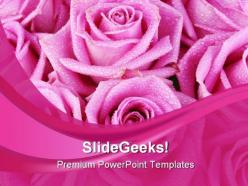 Pink rose abstract beauty powerpoint templates and powerpoint backgrounds 0411