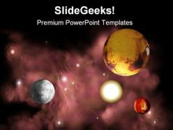 Planets in space geographical powerpoint templates and powerpoint backgrounds 0711