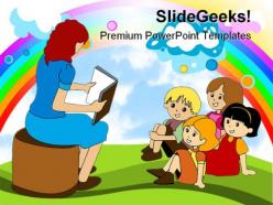 Preschool education powerpoint backgrounds and templates 1210