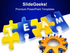 Puzzle make team people powerpoint backgrounds and templates 1210