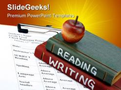 Reading writing education powerpoint backgrounds and templates 1210