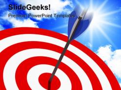 Right on target business powerpoint background and template 1210