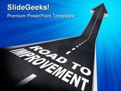 Road to improvement business powerpoint templates and powerpoint backgrounds 0611