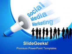 Social media marketing business powerpoint background and template 1210