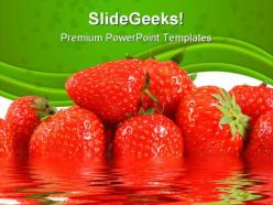 Strawberries food powerpoint templates and powerpoint backgrounds 0211