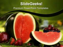 Summer fruit watermelon food powerpoint templates and powerpoint backgrounds 0211