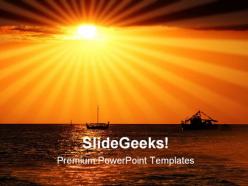 Sunset nature powerpoint backgrounds and templates 0111