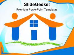 Team made house family powerpoint templates and powerpoint backgrounds 0411