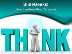 Think man business powerpoint background and template 1210