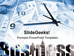 Time and money business powerpoint backgrounds and templates 1210