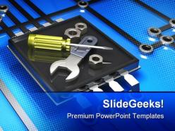 Tools and microchip industrial powerpoint templates and powerpoint backgrounds 0311