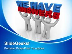 We have answers business powerpoint backgrounds and templates 1210