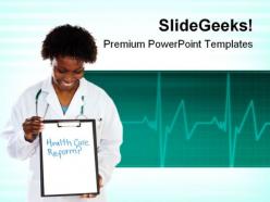 Woman doctor health powerpoint templates and powerpoint backgrounds 0911