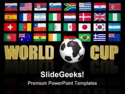 World cup south africa flag sports powerpoint templates and powerpoint backgrounds 0811