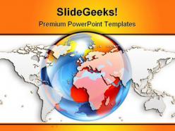 World maps and globe powerpoint background and template 1210