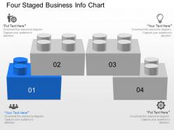 Qc four staged business info chart powerpoint template