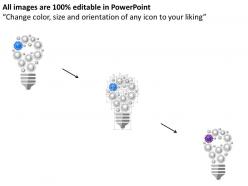 Qi gears with bulb business cloud computing diagram powerpoint template