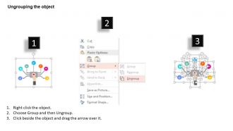 Qj seven staged network icons with business process flat powerpoint design