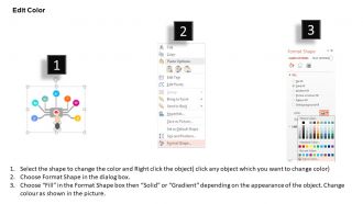 Qj seven staged network icons with business process flat powerpoint design