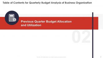 Quarterly Budget Analysis Of Business Organization Powerpoint Presentation Slides