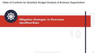 Quarterly Budget Analysis Of Business Organization Powerpoint Presentation Slides